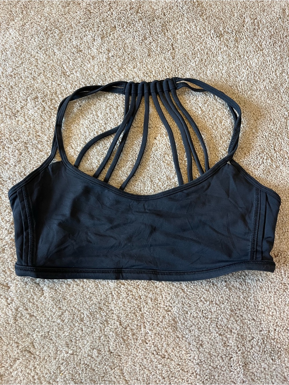 lululemon athletica Black Strappy Back Sports Bra
